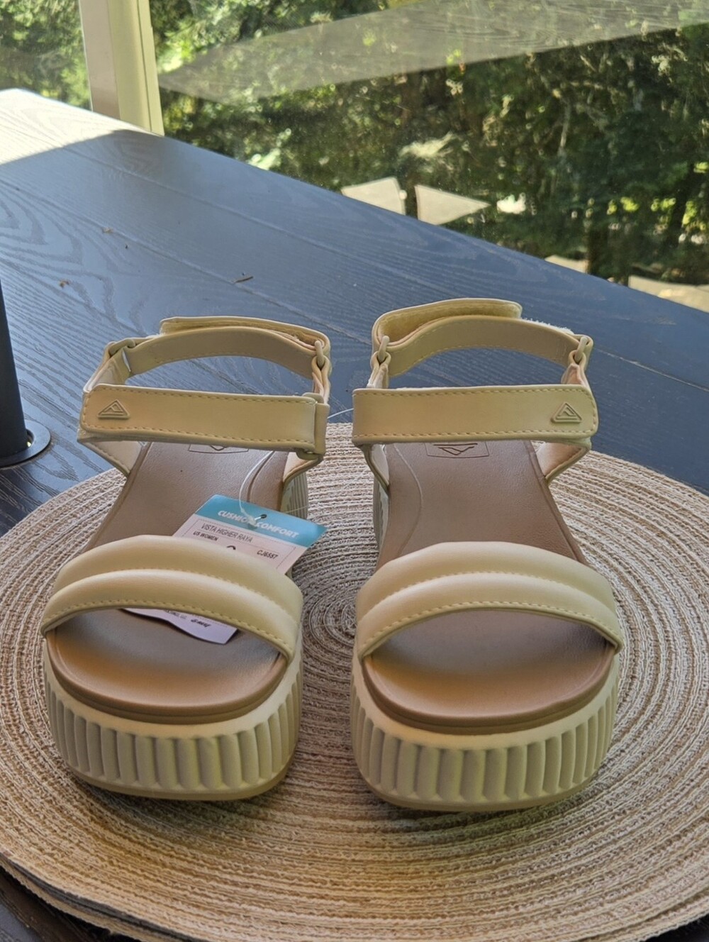 NWT Women's Reef Vista Higher Raya Platform Sandal In Vintage Sand Fit Like 6.5* - Picture 2 of 4